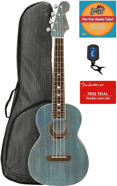 Fender Dhani Harrison Tenor Ukulele - Turquoise w/ Gig Bag