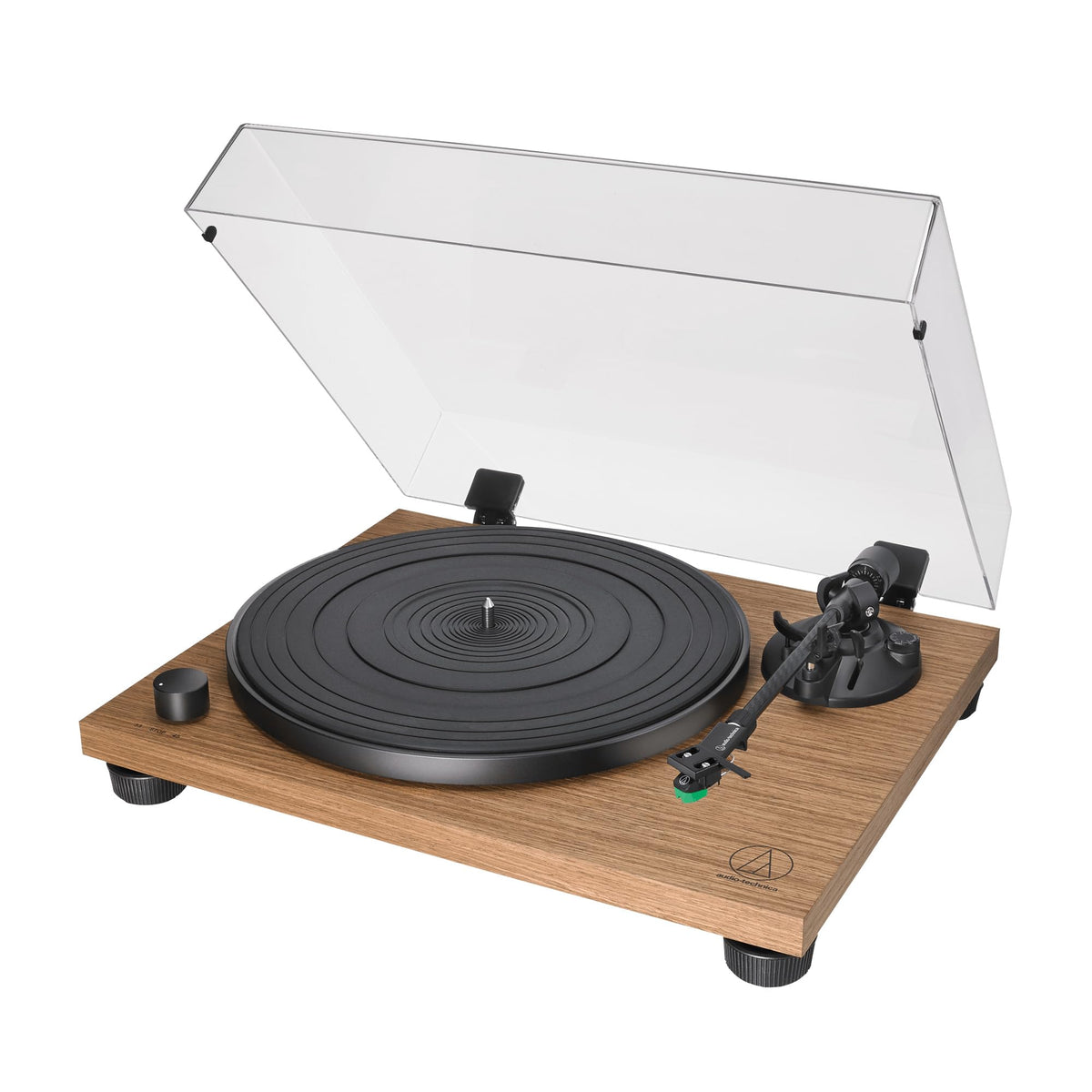Audio-Technica AT-LPW40WN Fully Manual Belt-Drive Turntable - Walnut w/ Headphones