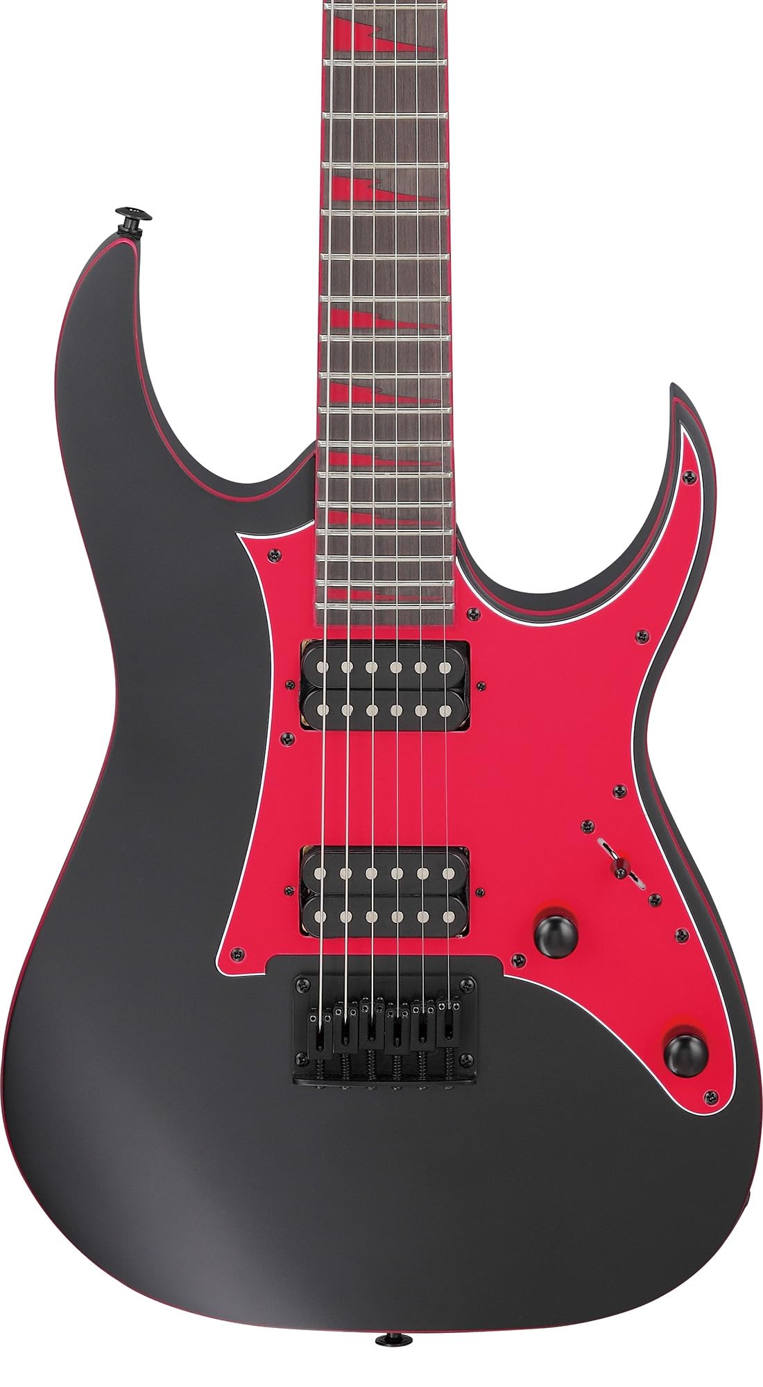 Ibanez GRG131DX RG Gio Electric Guitar - Black Flat w/ Amplifier