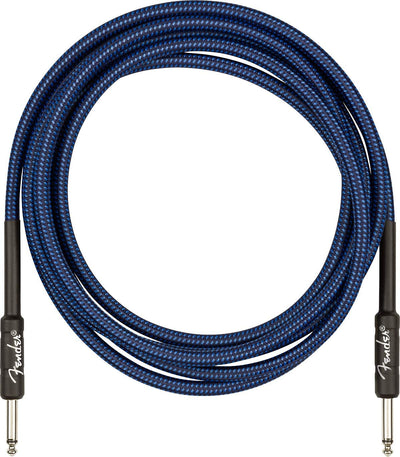 Fender 10-Foot Professional Instrument Cable, Straight-Straight, Blue Tweed - 1 Pack