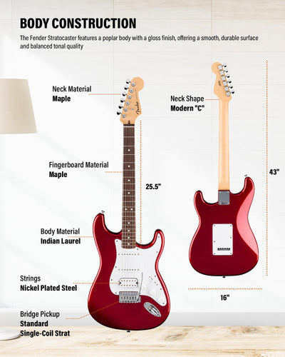 Fender Standard Stratocaster HSS - Candy Cola w/ Guitar Cleaning Kit