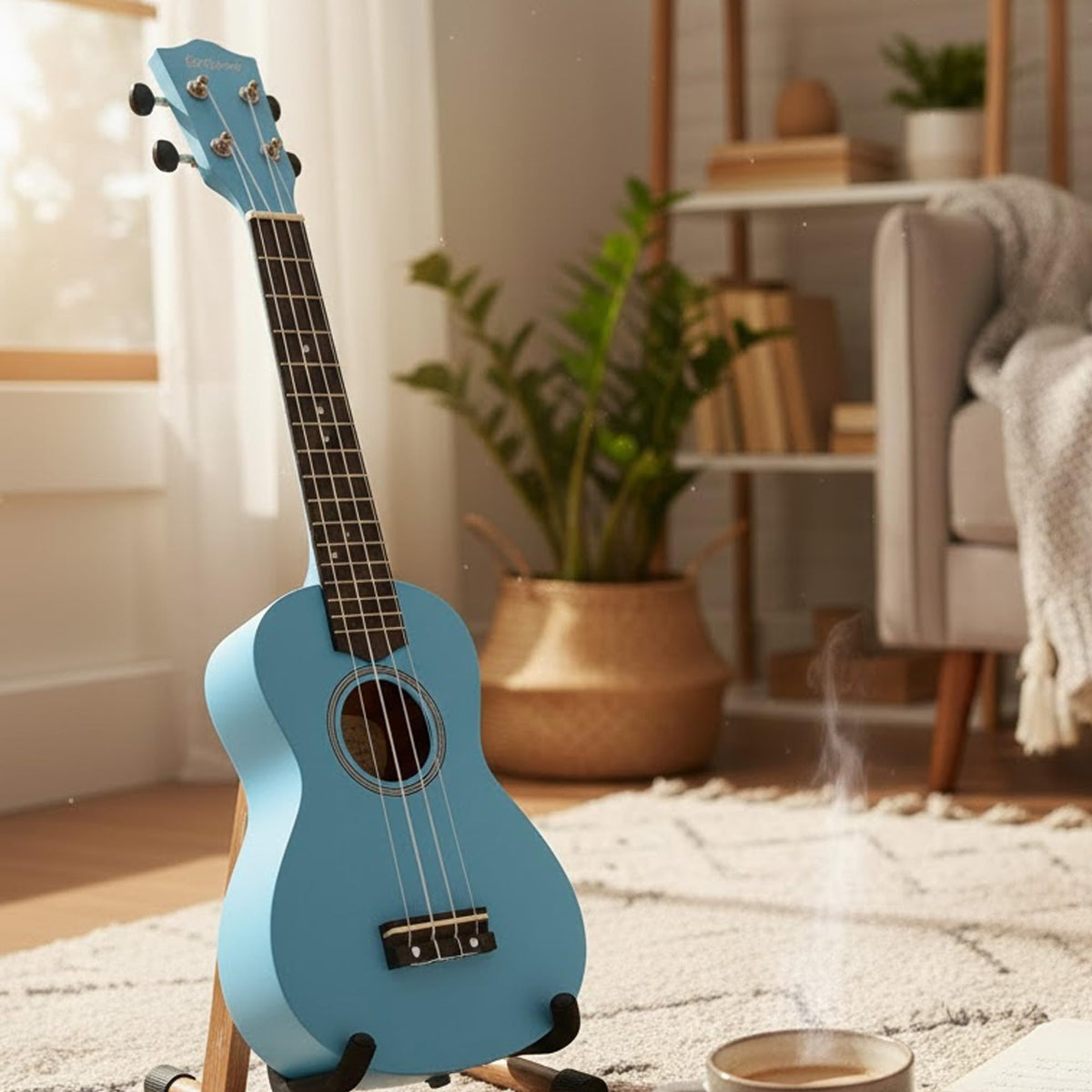 Barcelona Soprano Ukulele - Light Blue w/ Gig Bag