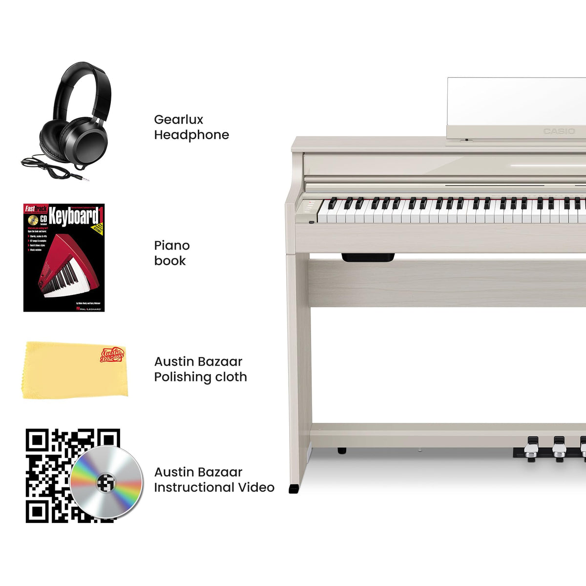 Casio AP-S450 Celviano 88-Key Digital Piano - Gray Beige w/ Cover