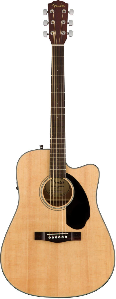 Fender CD-60SCE Solid Top Dreadnought Acoustic-Electric Guitar - Natural w/ Gig Bag