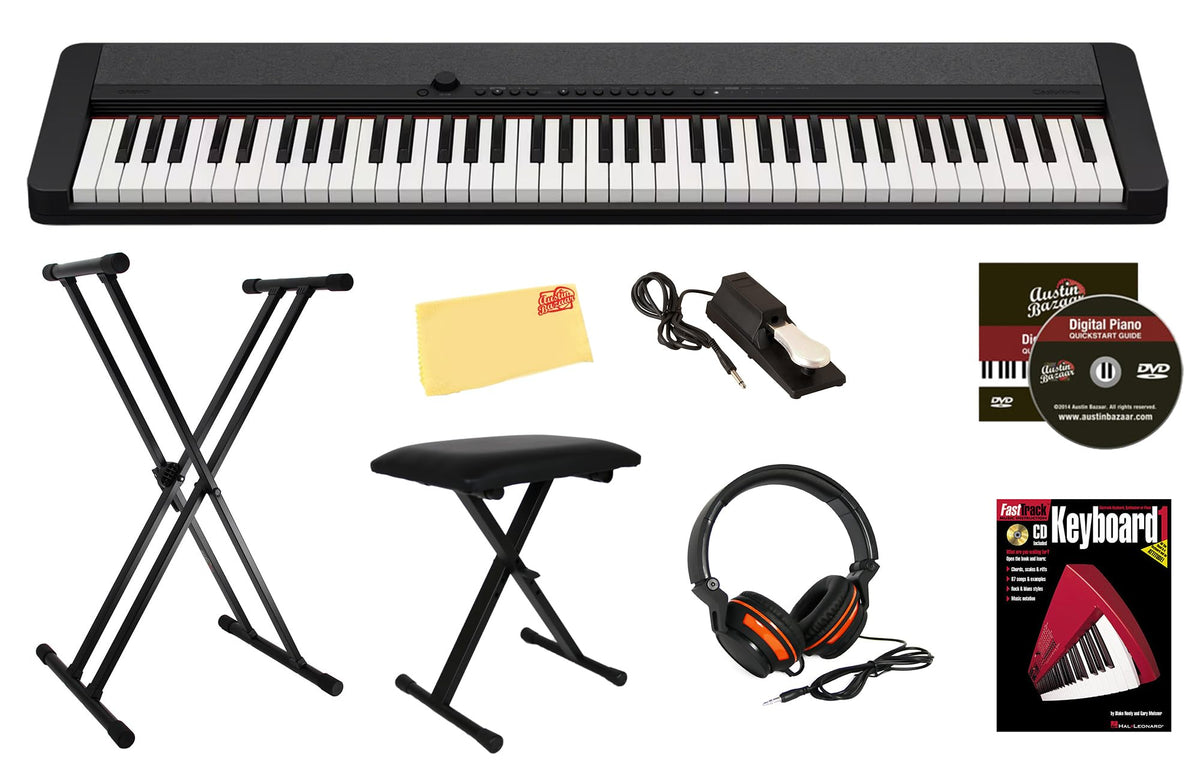 Casio CT-S1 Casiotone 76-Key Portable Keyboard - Black w/ Adjustable Stand