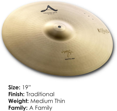 Zildjian A0044 19" A Armand Beautiful Baby Ride Cymbal