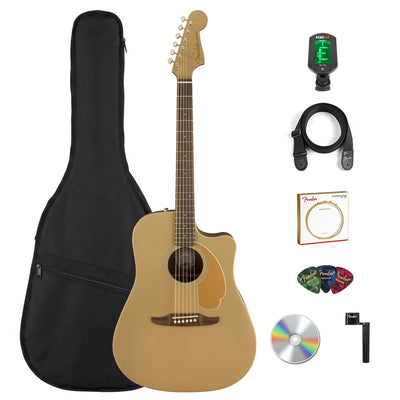 Fender Redondo Player Acoustic-Electric Guitar - Bronze Satin w/ Gig Bag