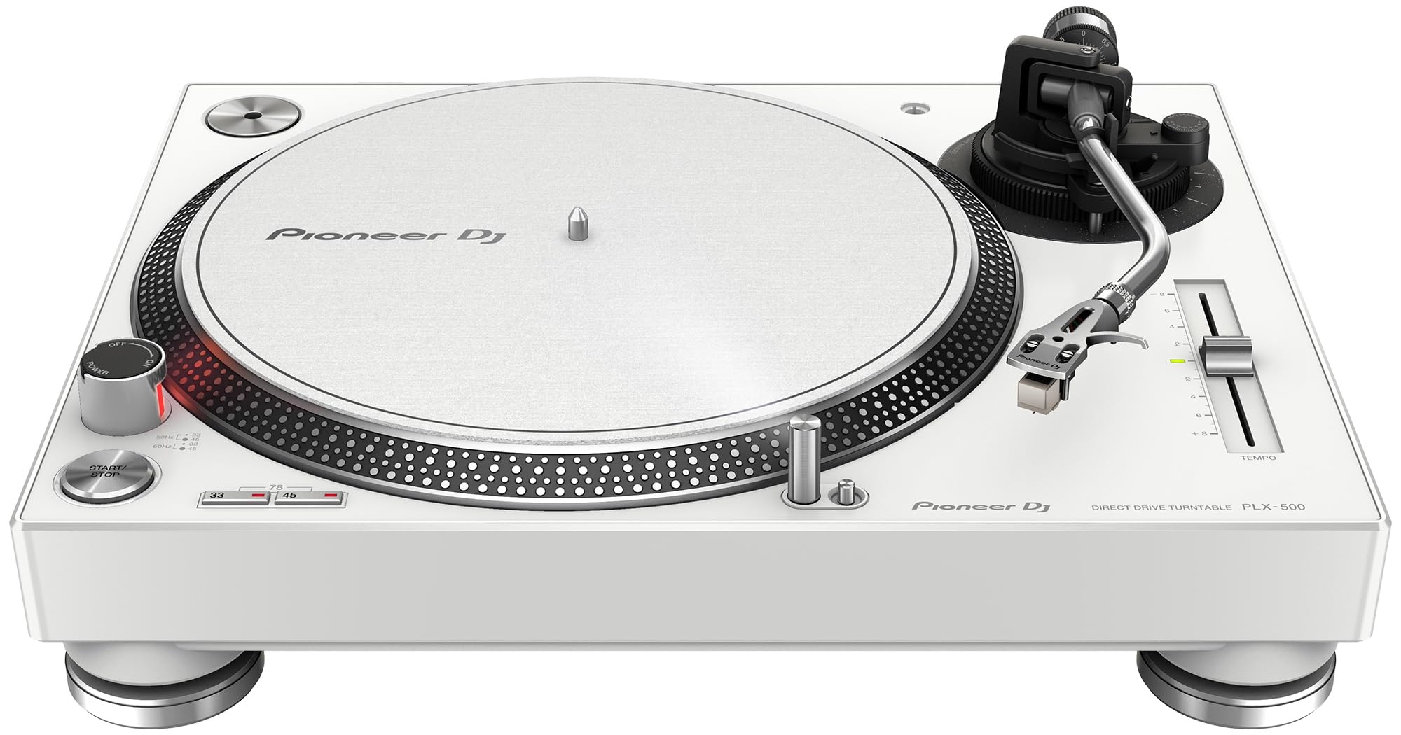 Pioneer DJ PLX-500 Direct Drive Turntable - White w/ Headphones