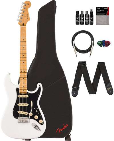 Fender Player II Stratocaster, Maple - Polar White w/ Cleaning Kit