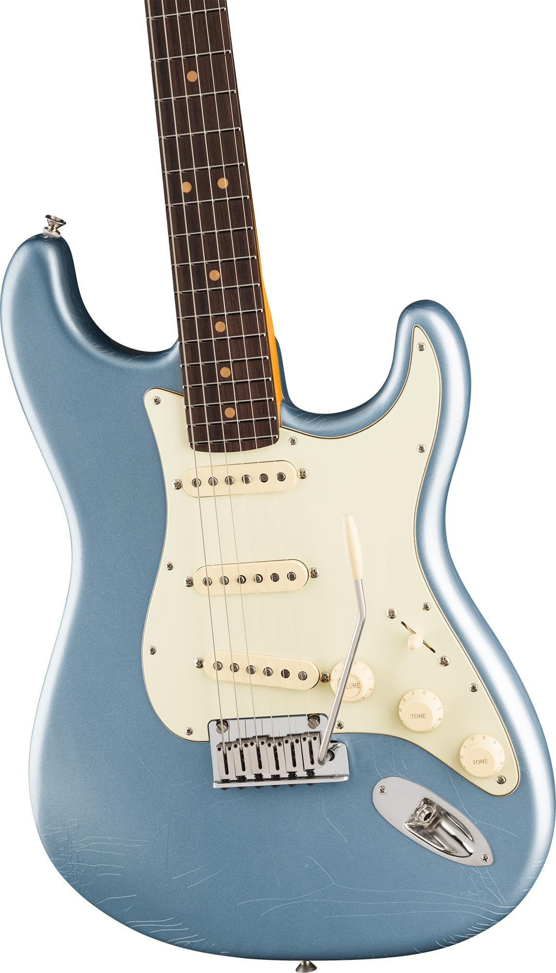 Fender American Ultra Luxe Vintage '60s Stratocaster - Ice Blue Metallic w/ Guitar Cleaning Kit