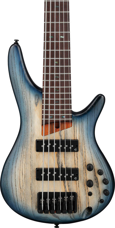 Ibanez SR606E SR Standard 6-String Bass Guitar - Cosmic Blue Starburst Flat w/ Gig Bag