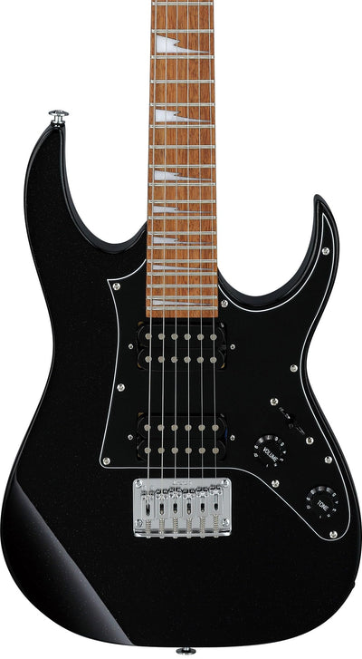 Ibanez GRGM21 RG Gio miKro Short-Scale Electric Guitar - Black Night w/ Amplifier