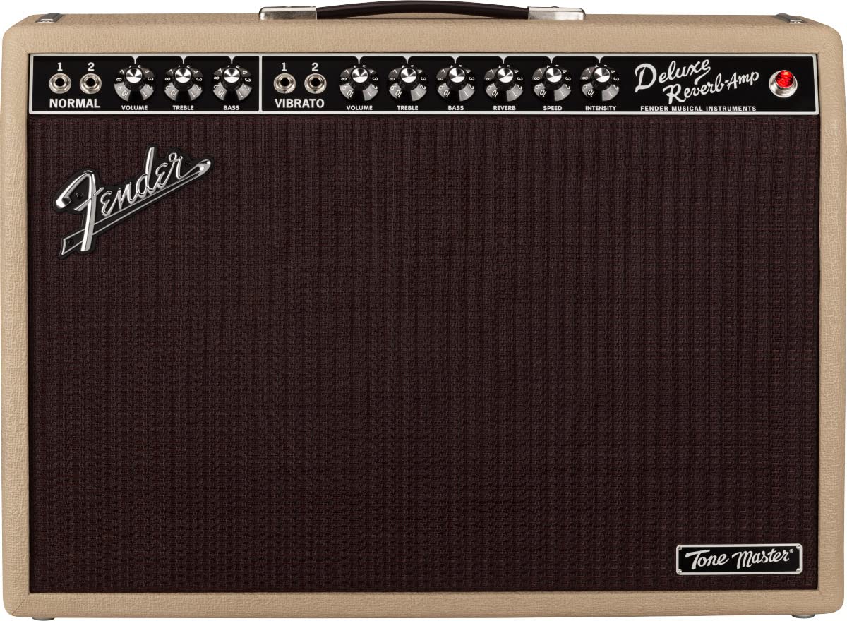 Fender Tone Master Deluxe Reverb 1x12-Inch Guitar Combo Amplifier - Blonde w/ Amperstand Guitar Cradle