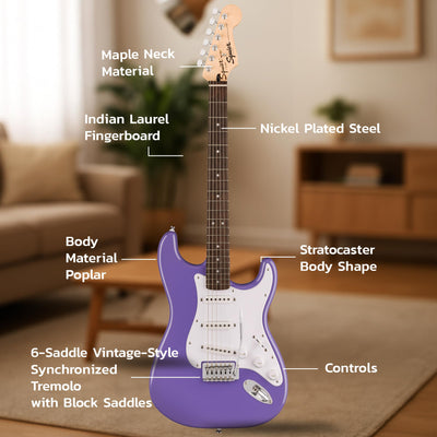 Fender Squier Sonic Stratocaster - Ultraviolet w/ Frontman 10G Amplifier