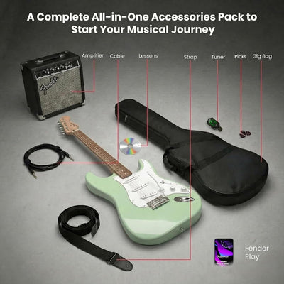 Fender Squier Sonic Stratocaster - Surf Green w/ Frontman 10G Amplifier