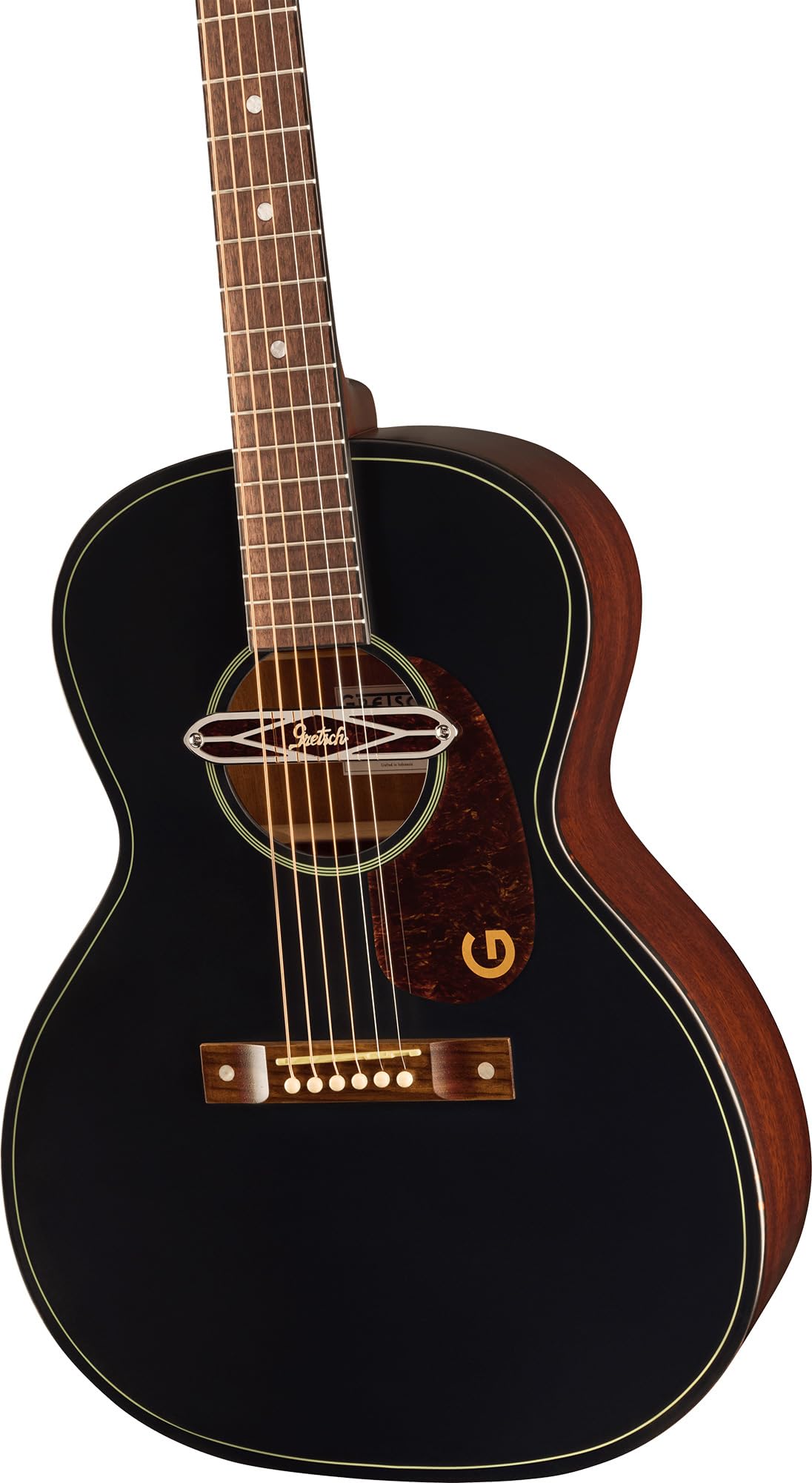 Gretsch Jim Dandy Deltoluxe Concert Acoustic-Electric Guitar - Black Top w/ Strap