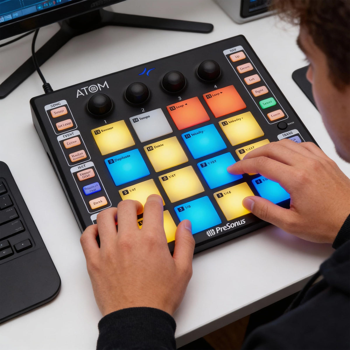 PreSonus ATOM Production and Performance MIDI Pad Controller w/ USB-C Adaptor