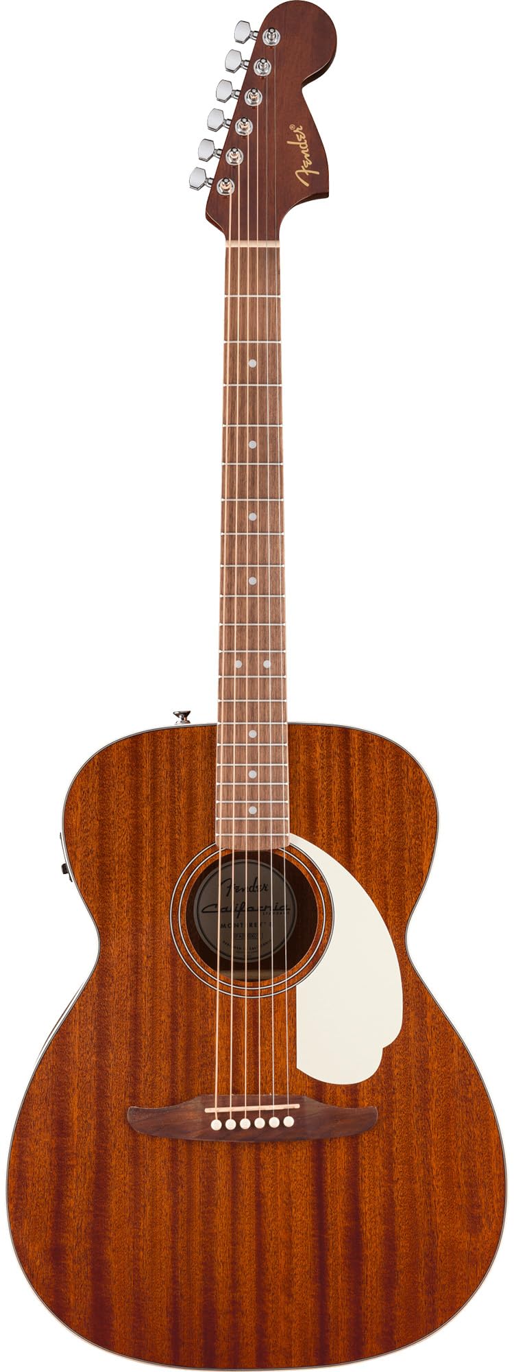 Fender California Standard Monterey E Acoustic-Electric Guitar - Natural Sapele w/ Gig Bag