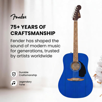 Fender FA Series Dreadnought Acoustic Guitar - Saphire Blue w/ Gig Bag