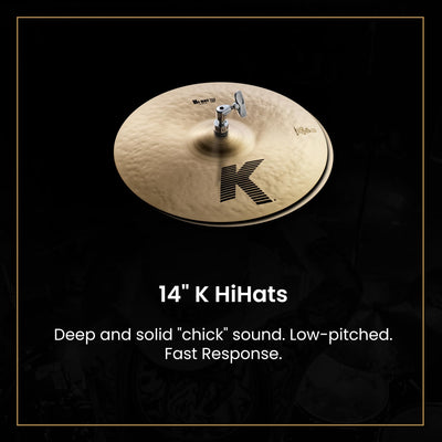 Zildjian K0800 K Cymbal Pack w/ Cymbal Bag