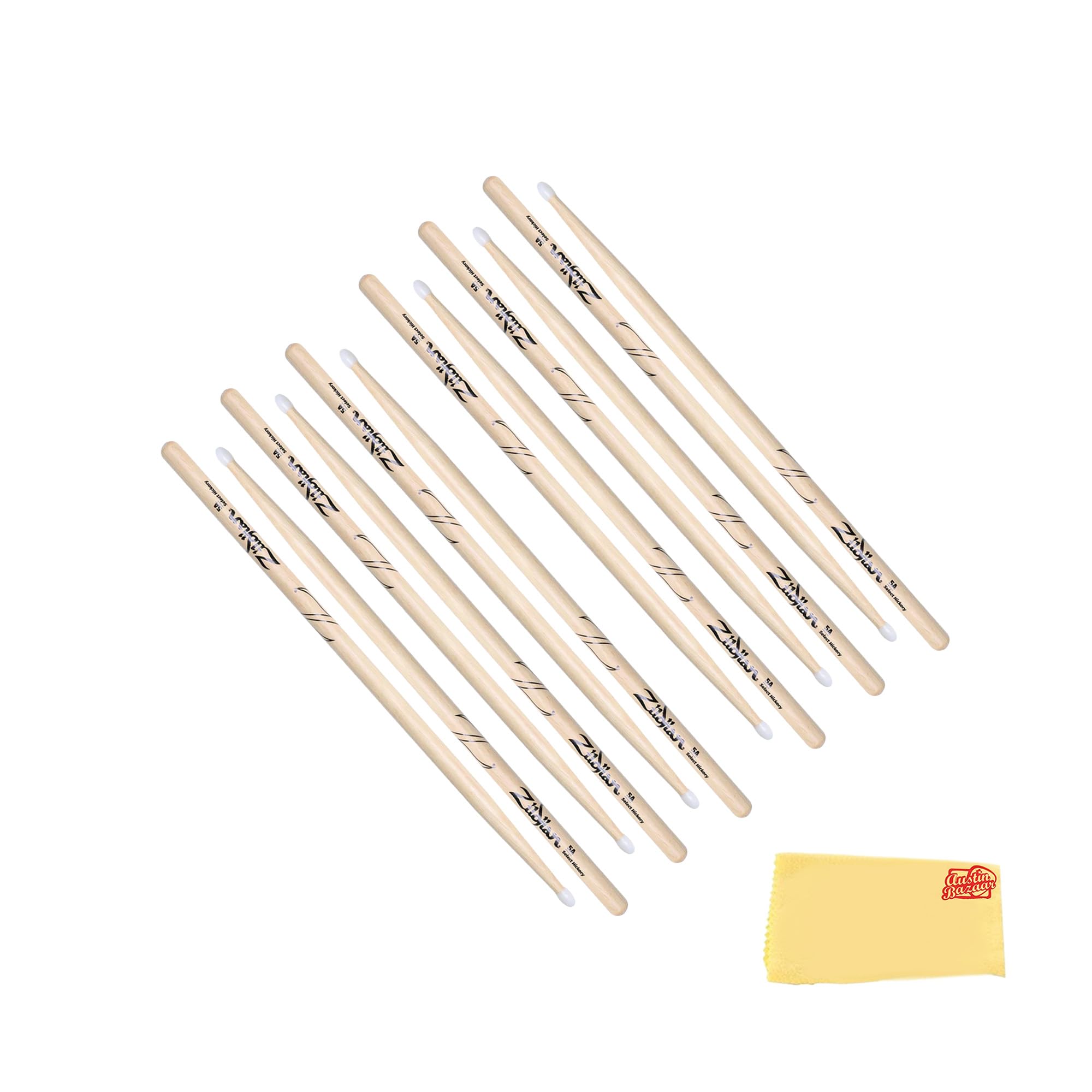 Zildjian 5A Nylon Tip Drumsticks - 6 Pack