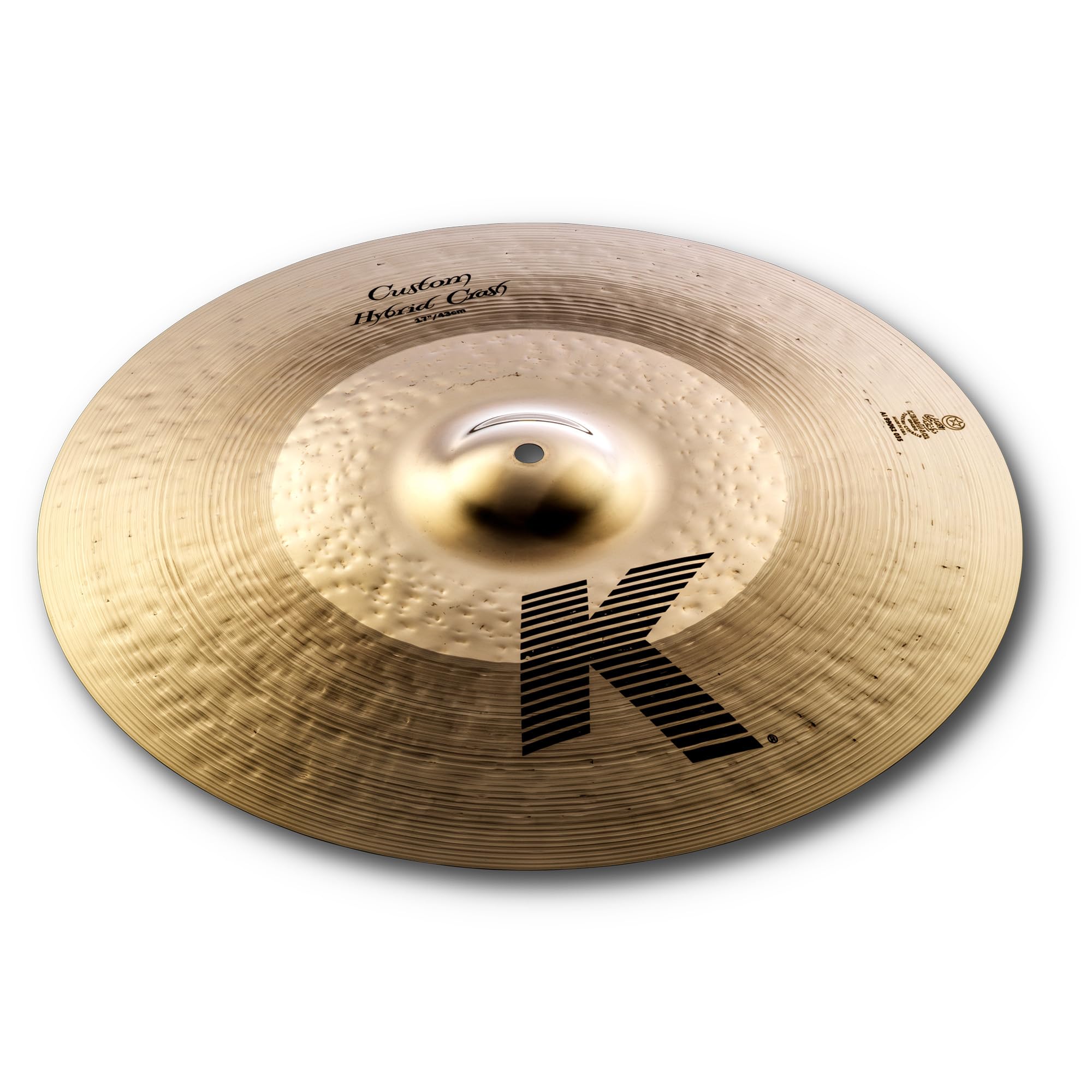 Zildjian K1217 17" K Custom Hybrid Crash Cymbal w/ Drumstick Bag