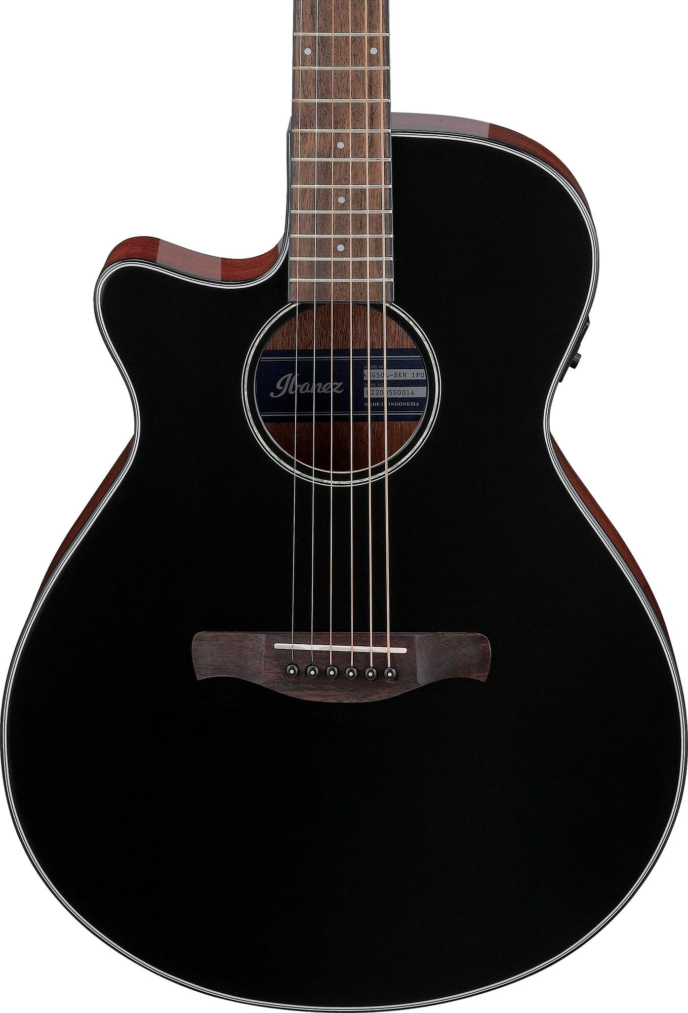 Ibanez AEG50L Left-Handed Acoustic-Electric Guitar - Black High Gloss w/ Case