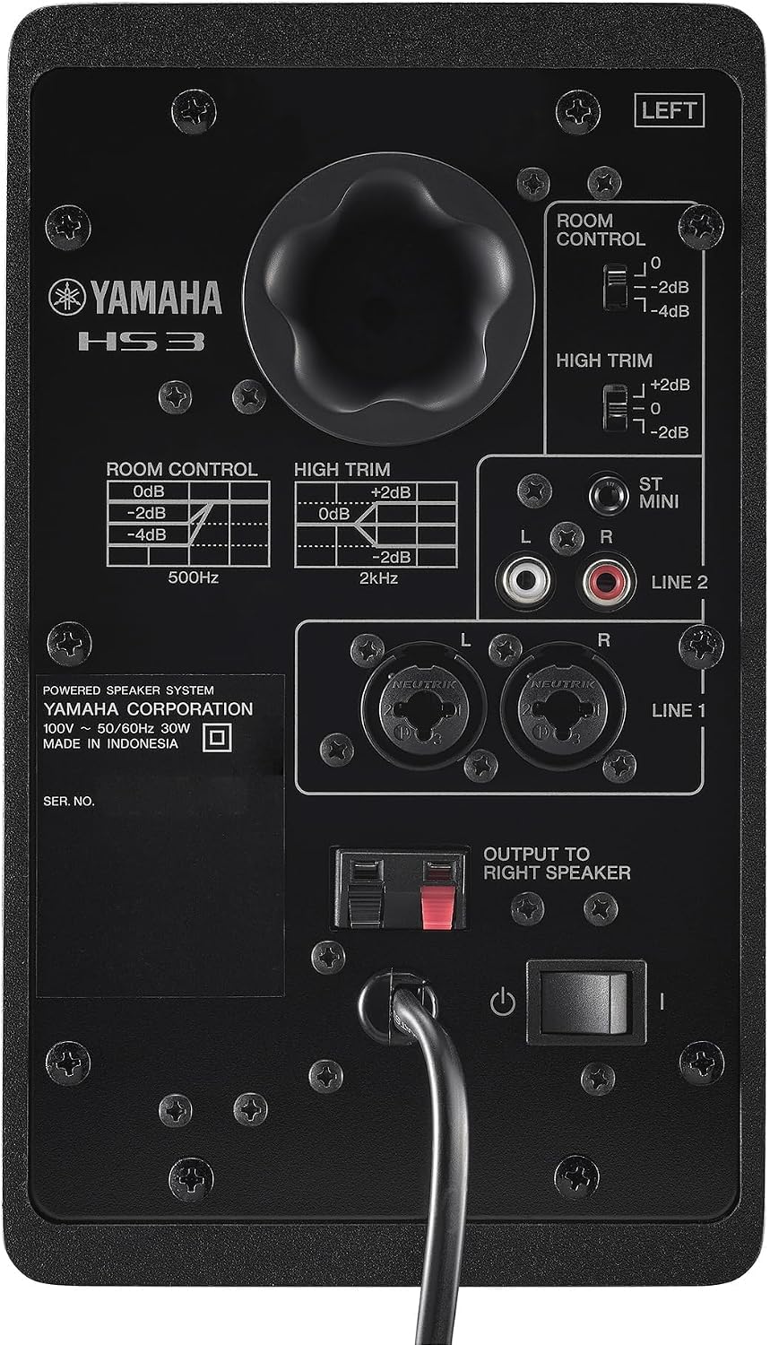 Yamaha HS3 3-Inch Powered Studio Monitor Speaker - Black Pair