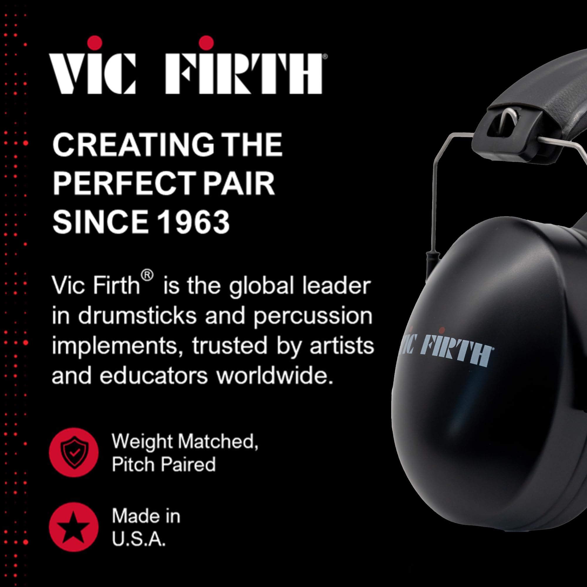 Vic Firth DB23 Ear Protection Earmuffs