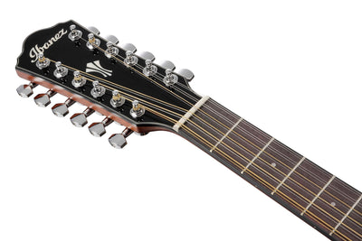Ibanez AEG5012 12-String Acoustic-Electric Guitar - Dark Violin Sunburst w/ Gig Bag