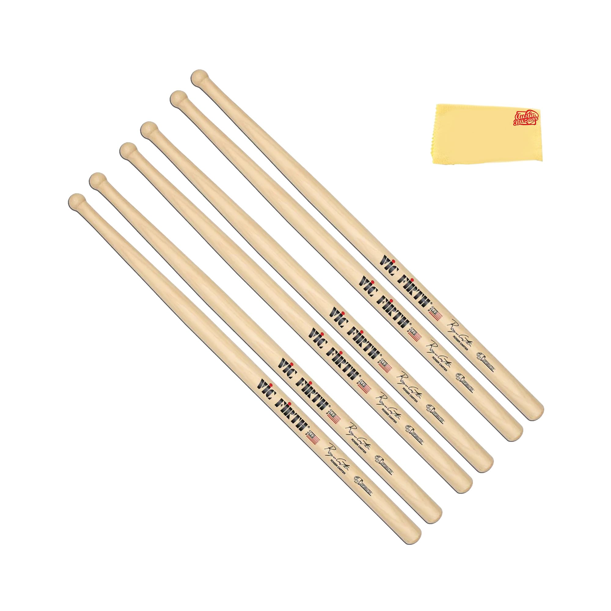 Vic Firth SRC Corpsmaster Signature Snare Roger Carter Drumsticks - 3 Pack