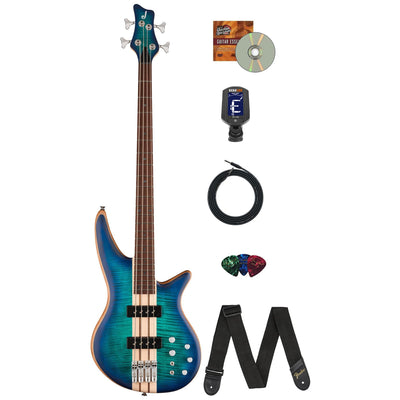 Jackson Pro Series Spectra Bass SBFM IV - Chlorine Burst w/ Instrument Cable
