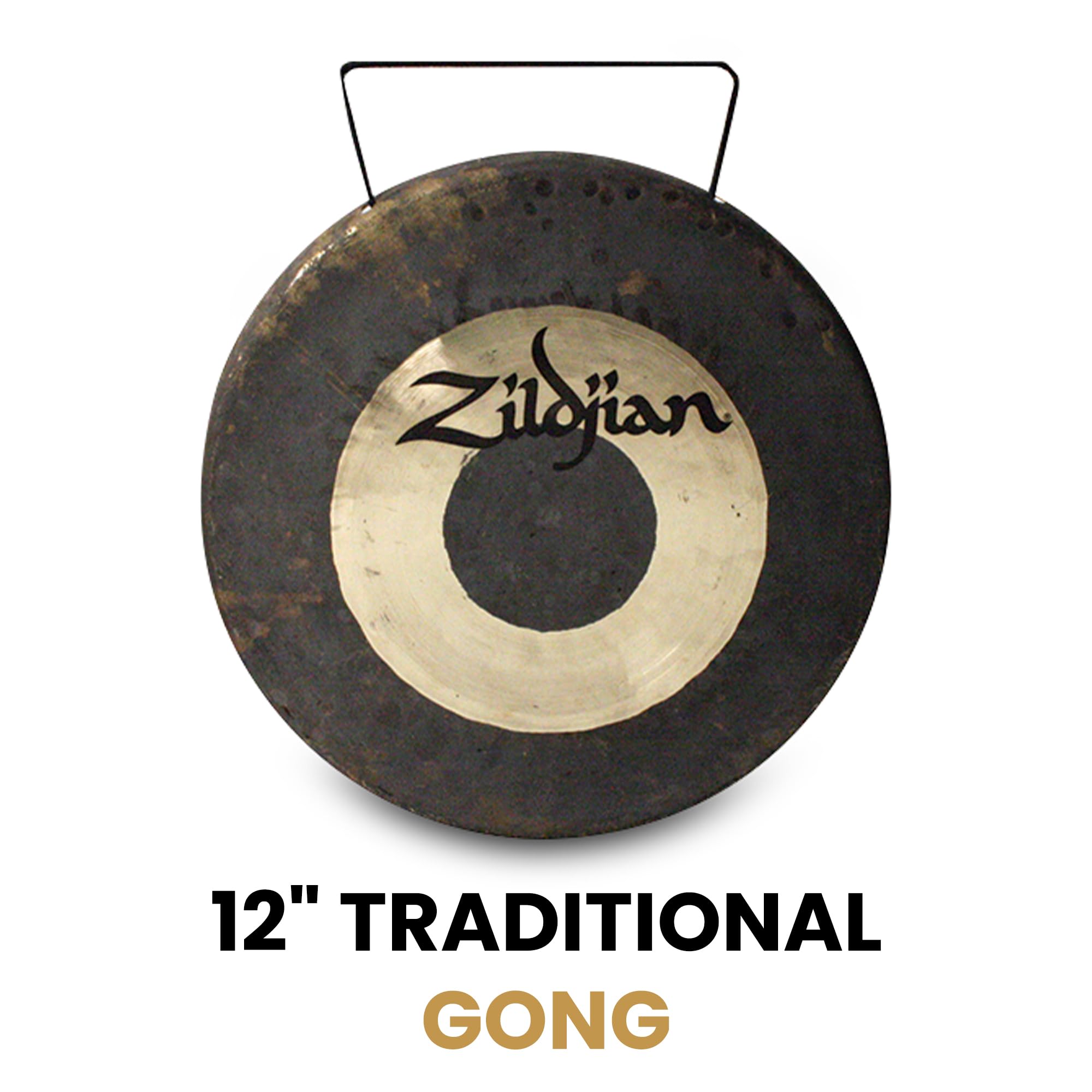 Zildjian P0565 12" Traditional Gong and Table-Top Stand Set