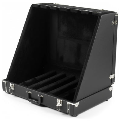 Gearlux Universal Guitar Stand Case for 6 Electric or 3 Acoustic Guitars - Teflon Covered Hardwood Exterior