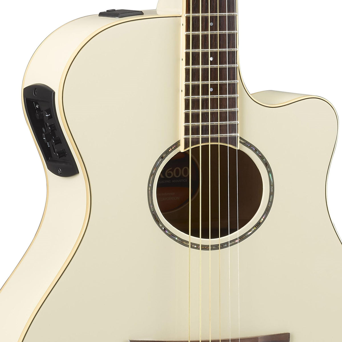 Yamaha APX600 Thin Body Acoustic-Electric Guitar - Vintage White