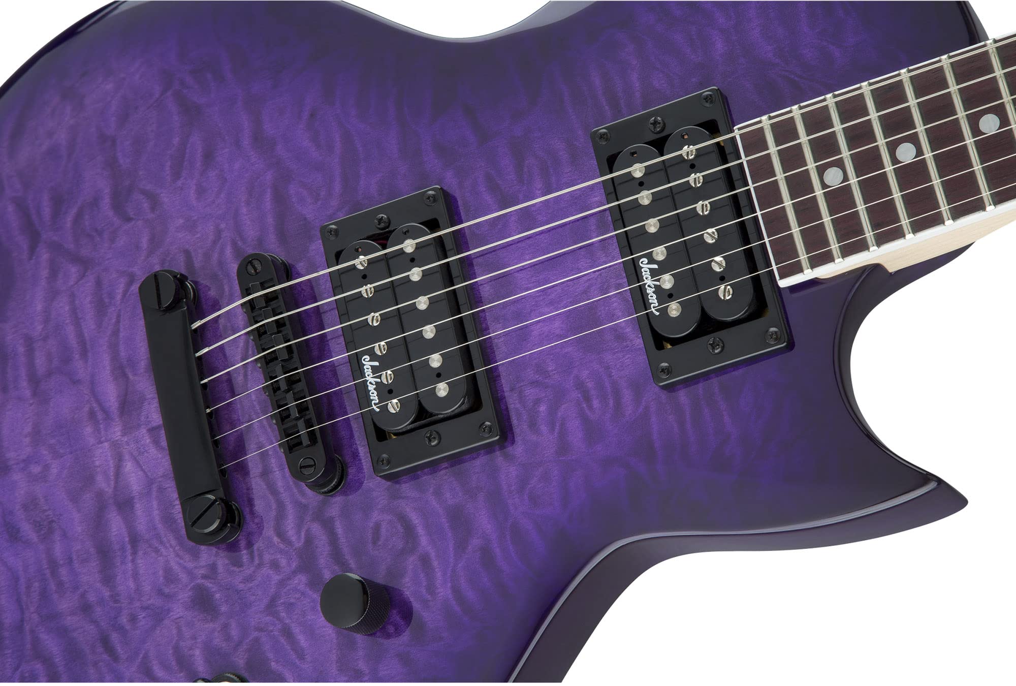 Jackson JS Series Monarkh SC JS22Q Electric Guitar - Transparent Purple Burst w/ Instrument Cable