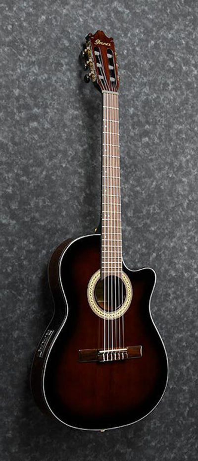 Ibanez GA35TCE Acoustic-Electric Classical Guitar - Dark Violin Sunburst High Gloss w/ Case