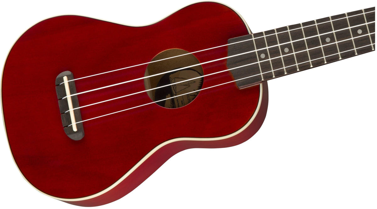 Fender Venice Soprano Ukulele - Cherry w/ Gig Bag
