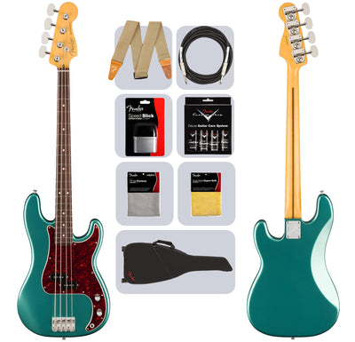 Fender American Professional Classic Precision Bass - Faded Sherwood Green Metallic w/ Cleaning Kit