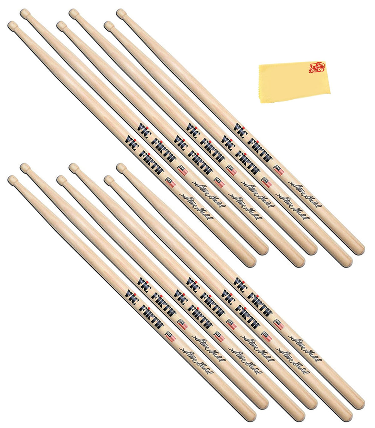 Vic Firth SSG2 Signature Series Steve Gadd Natural Drumsticks - 6 Pack