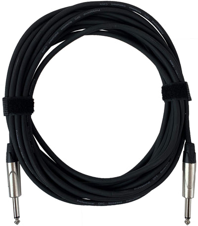 Gearlux Instrument Cable, 1/4 Inch, Straight-Straight, Black, 25 Foot - 3 Pack