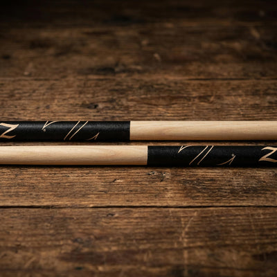 Zildjian 7A Black DIP Wood Tip Drumsticks - 12 Pack