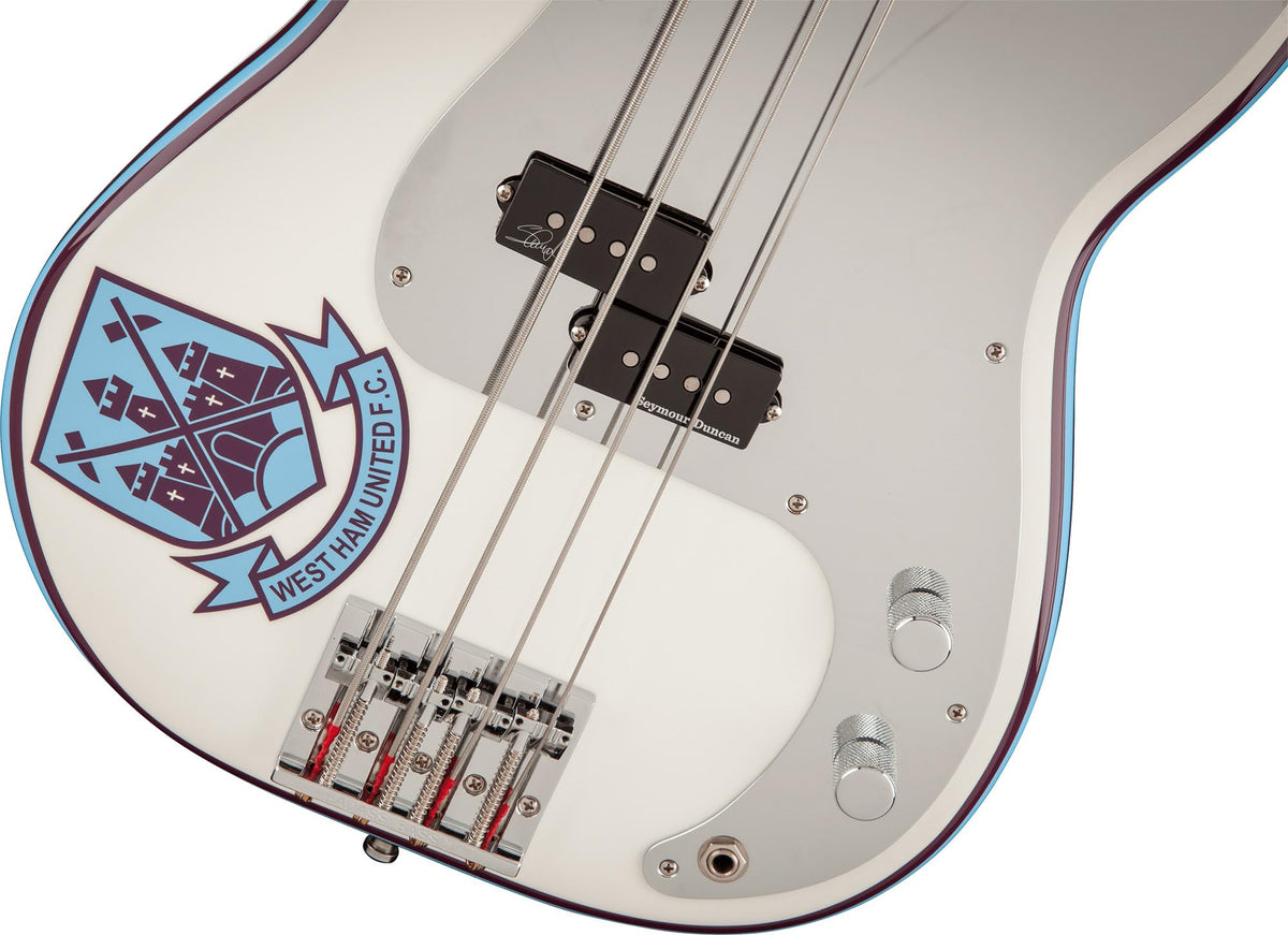 Fender Steve Harris Precision Bass - Olympic White w/ Guitar Cleaning Kit