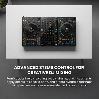 Pioneer DJ DDJ-FLX10 4-Channel Professional DJ Controller - Black w/ Laptop Stand