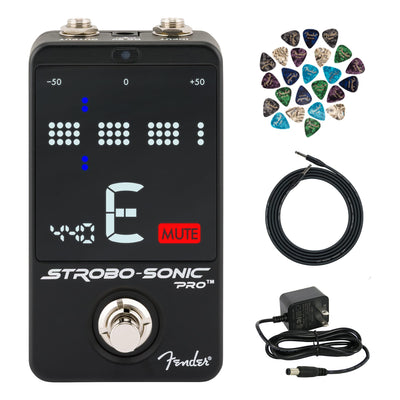 Fender Strobo-Sonic Pro Strobe Guitar Tuner Pedal w/ Power Supply