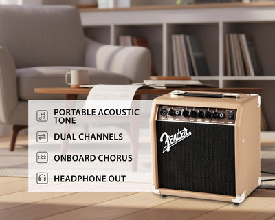 Fender Acoustasonic 15 Acoustic Guitar Amplifier w/ Instrument Cable