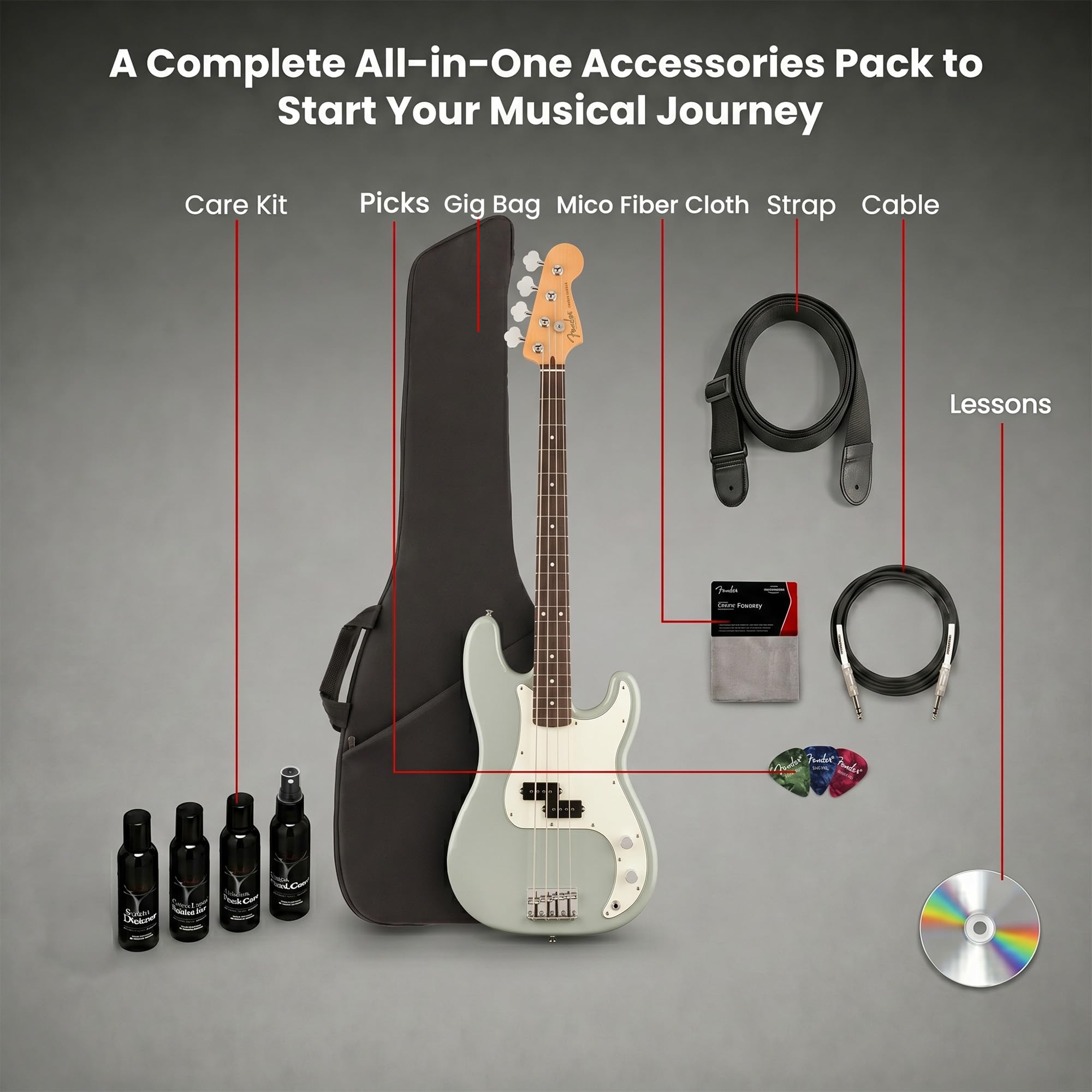 Fender Player II Precision Bass - Cactus Gray