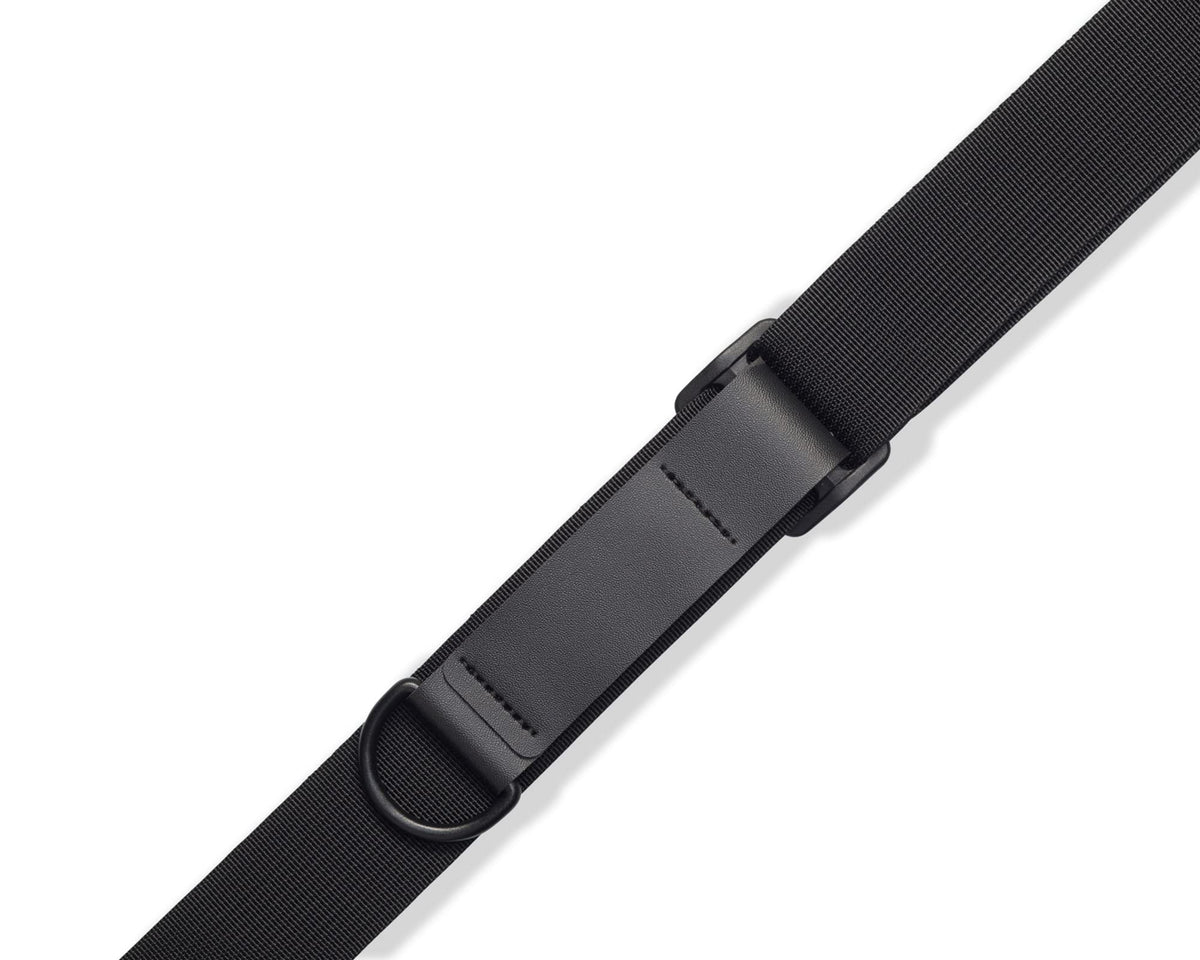 Levy's Leathers 3-Inch Ergonomic Garment Leather Guitar Strap with Suede Backing and Padding - Black