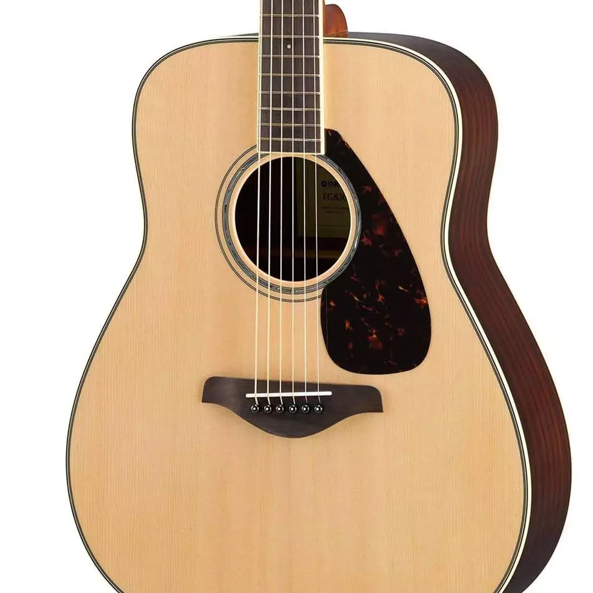 Yamaha FG830 Solid Top Folk Acoustic Guitar - Natural w/ Gig Bag