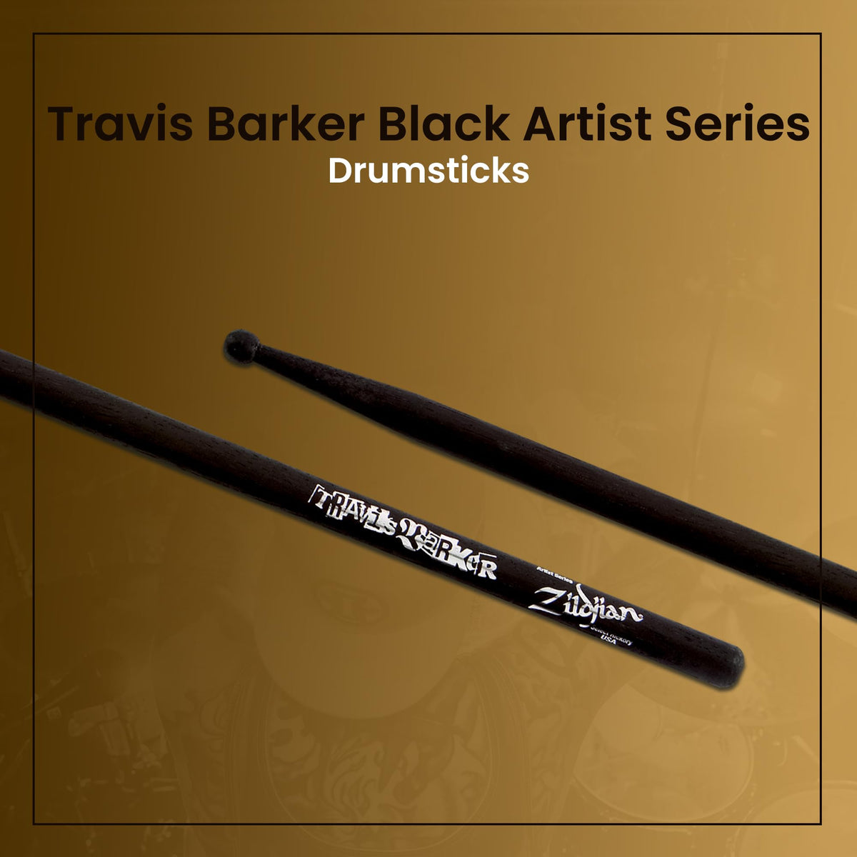 Zildjian ZASTBLK Travis Barker Black Artist Series Drumsticks